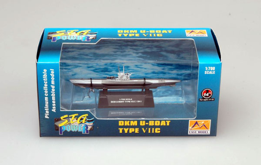 Easy Model 1/700 Submarine - DKM U-boat German NavyU7C Assembled Model [37315]
