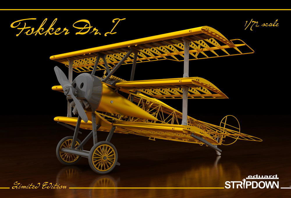 ED02114 Eduard 1/72 Fokker Dr.I STRIPDOWN Plastic Model Kit Eduard