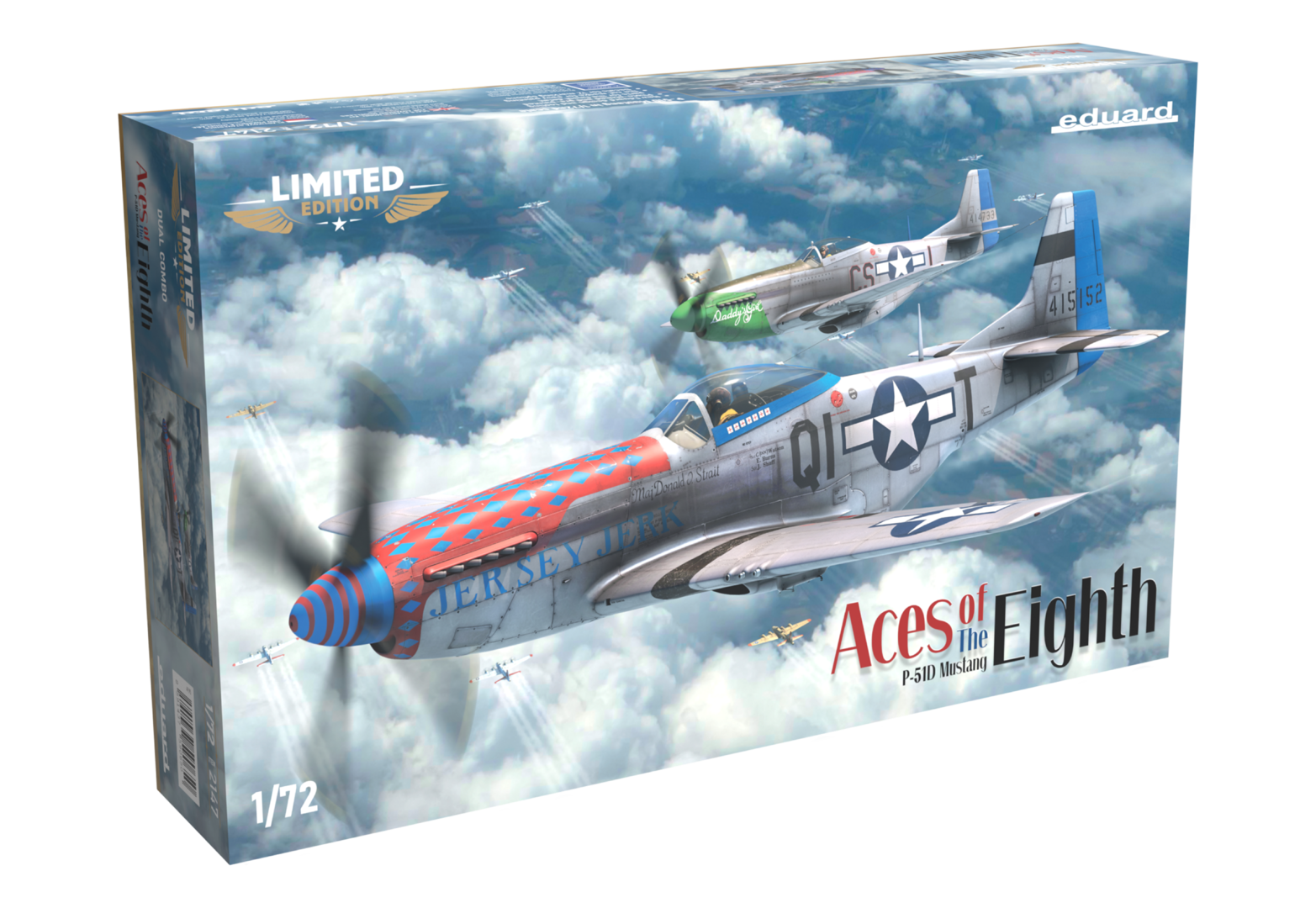 Eduard 1/72 Aces Of The Eighth Dual Combo Plastic Model Kit