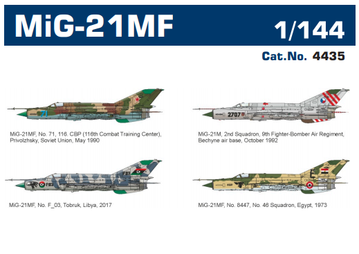 ED04435 Eduard 1/144 MiG-21MF Super44 Plastic Model Kit Eduard