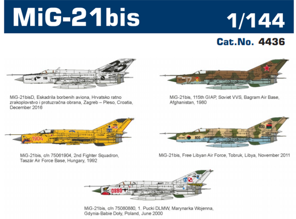 ED04436 Eduard 1/144 MiG-21bis Plastic Model Kit