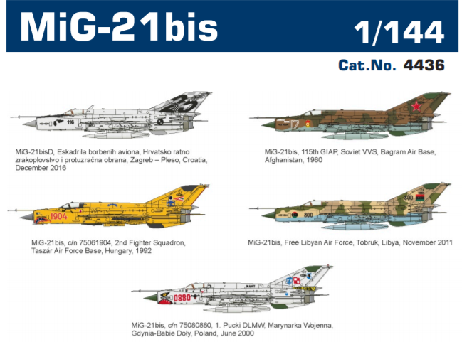 ED04436 Eduard 1/144 MiG-21bis Plastic Model Kit