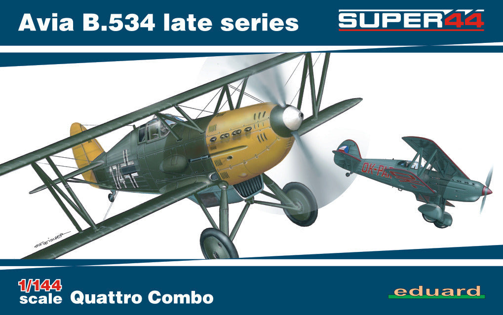 ED04452 Eduard 1/144 Avia B.534 late series Quattro Combo Plastic Model Kit Eduard