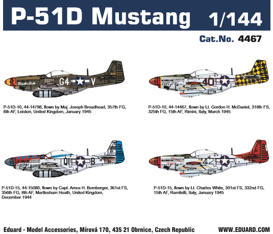 ED04467 Eduard 1/144 P-51D Mustang Super44 Plastic Model Kit Eduard