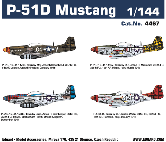 ED04467 Eduard 1/144 P-51D Mustang Super44 Plastic Model Kit