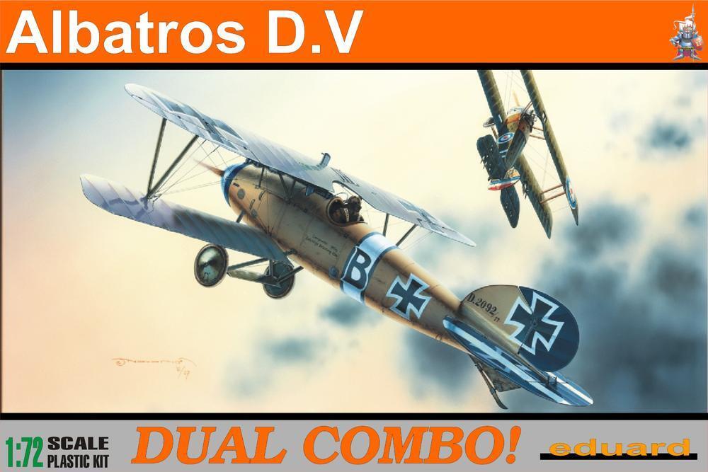 ED07021 Eduard 1/72 Albatros D.V DUAL COMBO Plastic Model Kit Eduard