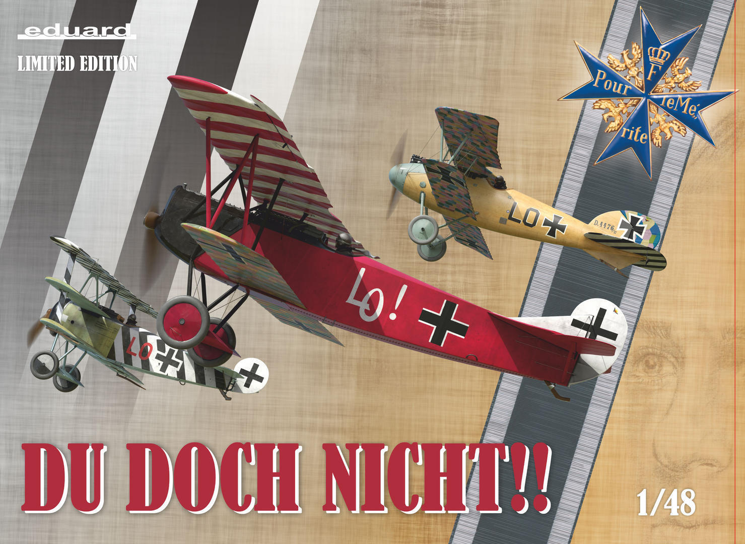 ED11137 Eduard 1/48 Du doch nicht! Albatros D.V, Fokker Dr.I, Fokker D.VII Plastic model kit Eduard