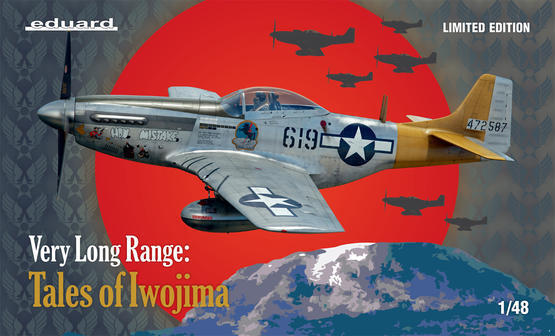 ED11142 Eduard 1/48 US WWII fighter P-51D, VERY LONG RANGE: Tales of Iwojima Limited edition Eduard