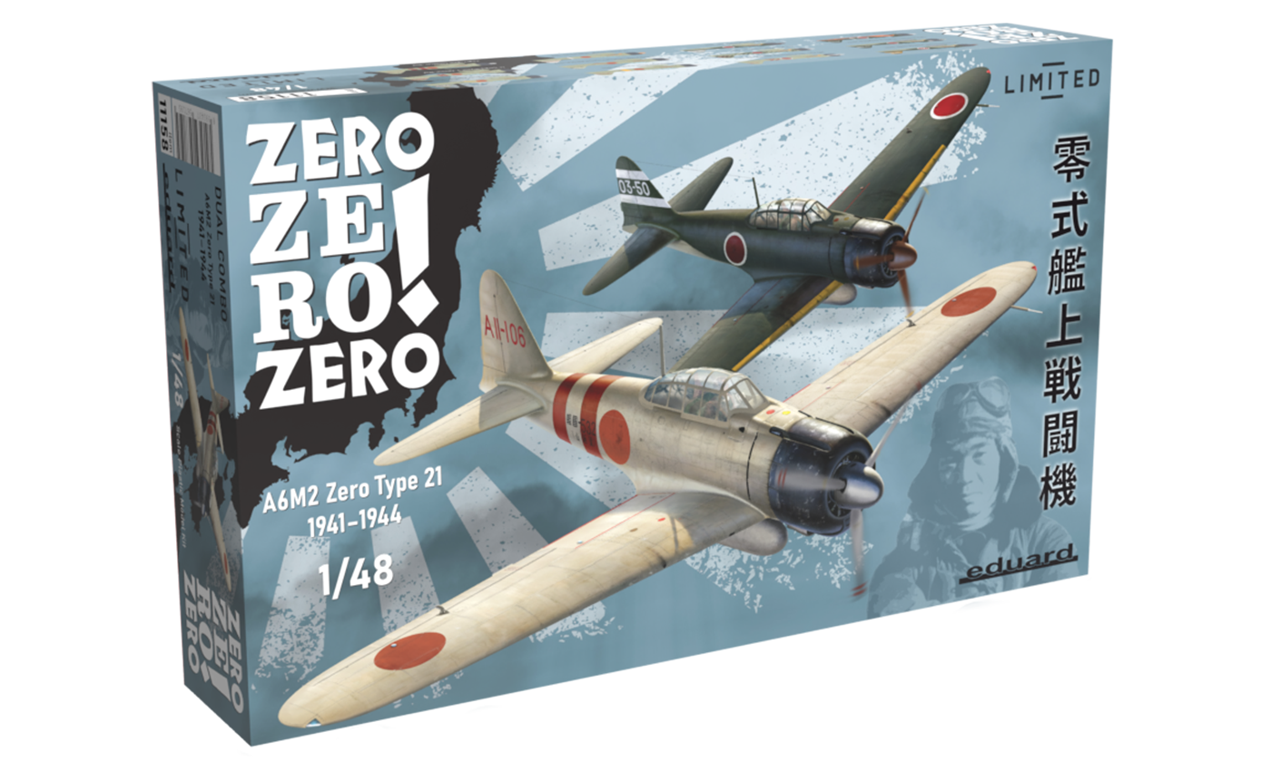 ED11158 Eduard 1/48 Zero Zero Zero! Dual Combo A6M2 Type 21 Plastic Model Kit [11158] Eduard