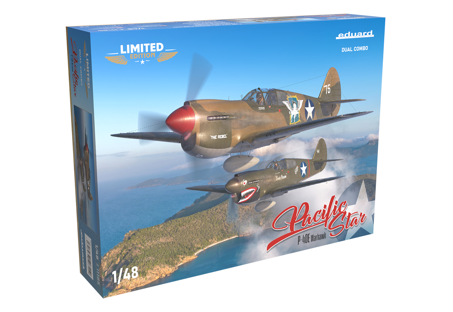Eduard 1/48 Pacific Star P-40E Warhawk Dual Combo Plastic Model Kit *Aust Decals*