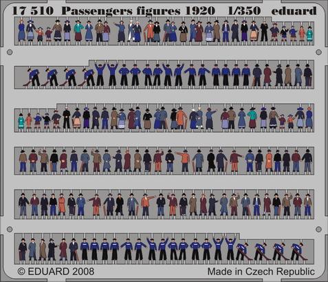ED17510 Eduard 1/350 Passengers Figures 1920 Photo etched parts Eduard
