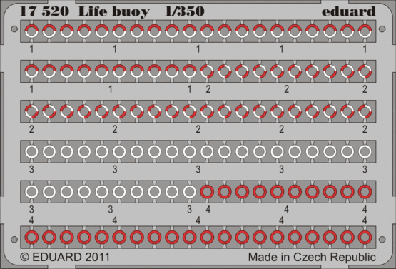 ED17520 Eduard 1/350 Life buoy Photo etched parts Eduard