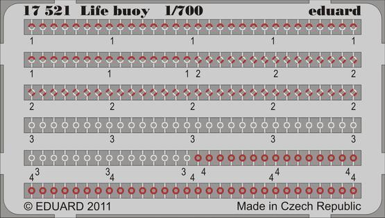 ED17521 Eduard 1/700 Life buoy Photo etched parts Eduard