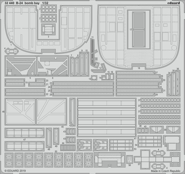 ED32440 Eduard 1/32 B-24 bomb bay Photo-etch set (Hobby Boss) Eduard