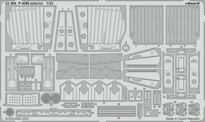 ED32465 Eduard 1/32 P-40M exterior Photo etched parts Eduard