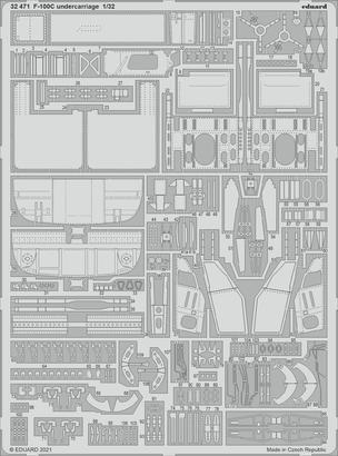 ED32471 Eduard 1/32 F-100C undercarriage Photo etched set Eduard