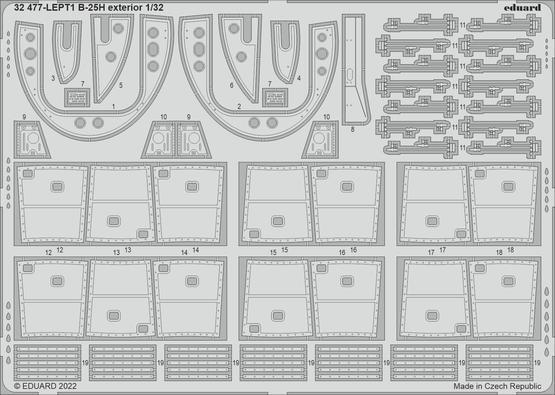 ED32477 Eduard 1/32 B-25H exterior Photo etched set for HKM [32477] Eduard