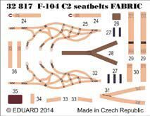 ED32817 Eduard 1/32 F-104 C2 Starfighter seat-belts Super Fabric (Italeri) Eduard