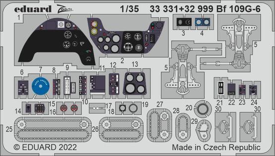 ED32999 Eduard 1/35 Bf 109G-6 Detail Set [32999] Eduard