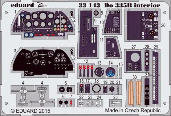 ED33143 Eduard 1/32 Do 335B interior S.A. Zoom Set (Hong Kong Models) Eduard