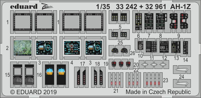 ED33242 Eduard 1/35 AH-1Z photo-etched accessories (ACADEMY) Eduard