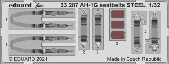 ED33287 Eduard 1/32 AH-1G seatbelts STEEL Zoom set Eduard