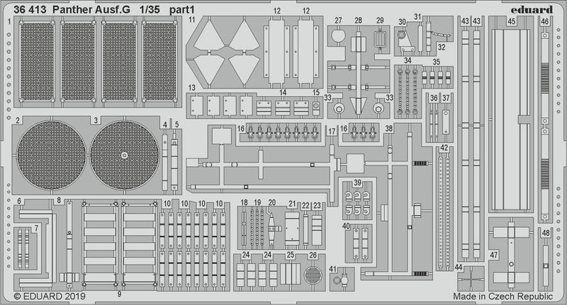 ED36413 Eduard 1/35 Panther Ausf.G Photo Etched Set (Academy) Eduard