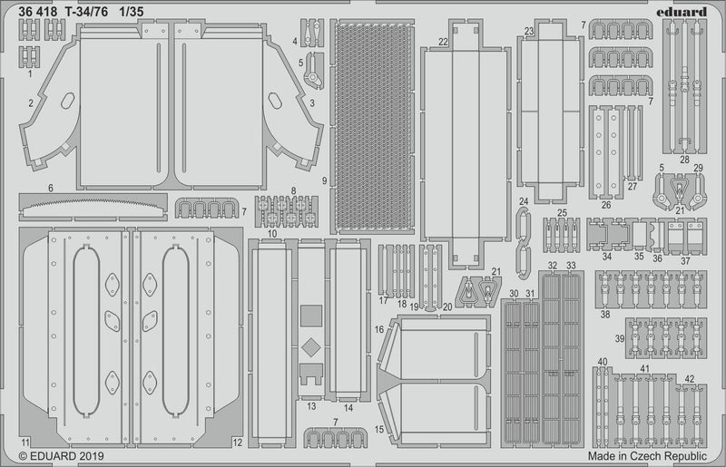 ED36418 Eduard 1/35 T-34/76 Photo-etch set (Zvezda) Eduard
