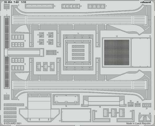 ED36464 Eduard 1/35 T-60 Photo etched set Eduard