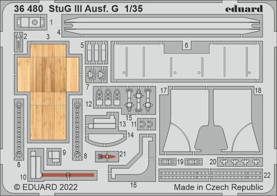 ED36480 Eduard 1/35 Stug III Ausf. G (Miniart) Photo Etch Set [36480] Eduard