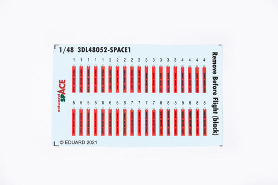 ED3DL48052 Eduard 1/48 Remove before Flight (black) Space Decals [3DL48052] Eduard