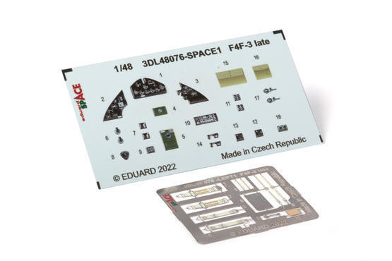 ED3DL48076 Eduard 1/48 F4F-3 Wildcat late Space 3D Decals [3DL48076]