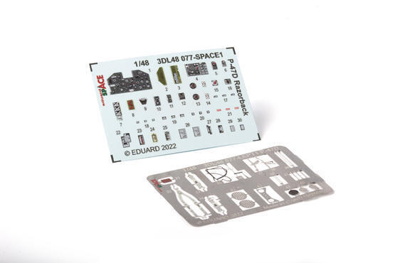 ED3DL48077 Eduard 1/48 P-47D Razorback Space 3D Decals [3DL48077]