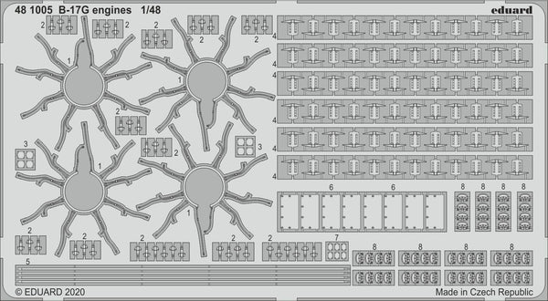 ED481005 Eduard 1/48 B-17G engines Photo etched set (Hong Kong Models)
