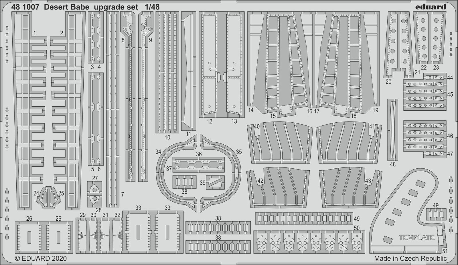 ED481007 Eduard 1/48 Desert Babe upgrade Photo etched set (Eduard) Eduard