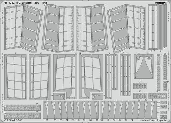ED481042 Eduard 1/48 IL-2 landing flaps Photo etched parts
