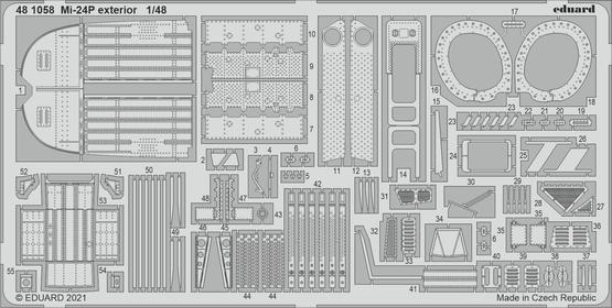 ED481058 Eduard 1/48 Mi-24P exterior Photo etched set Eduard