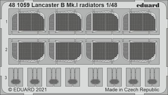 ED481059 Eduard 1/48 Lancaster B Mk.I radiators Photo etched set Eduard