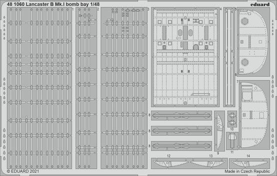 ED481060 Eduard 1/48 Lancaster B Mk.I bomb bay Photo etched set