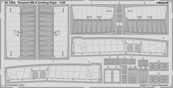 ED481064 Eduard 1/48 Tempest Mk.II landing flaps Photo etched set