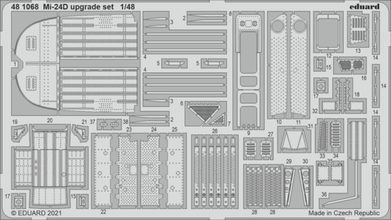ED481068 Eduard 1/48 Mi-24D upgrade set Photo etched parts