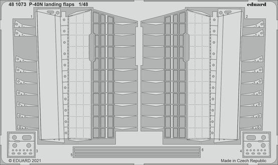 ED481073 Eduard 1/48 P-40N (Academy) Landing Flaps Photo Etch Set [481073] Eduard