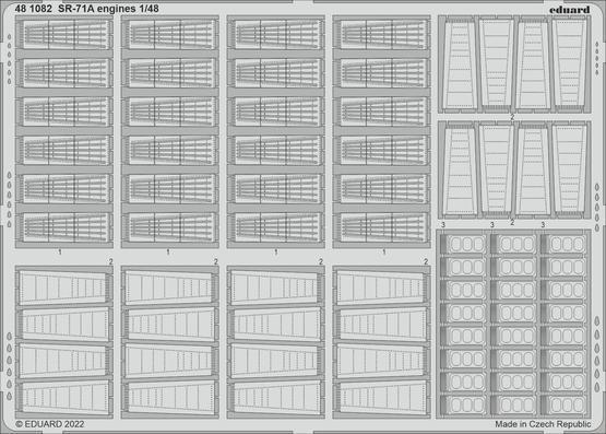 ED481082 Eduard 1/48 SR-71A (Revell) Engines Photo Etch Set [481082] Eduard