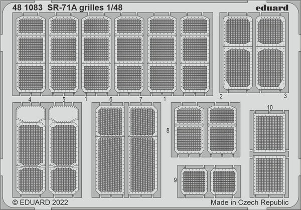 ED481083 Eduard 1/48 SR-71A (Revell) Grilles Photo Etch Set [481083]