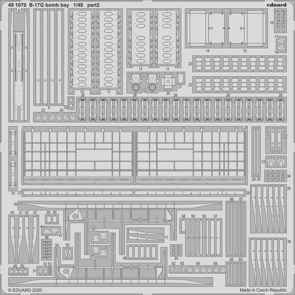 ED491070 Eduard 1/48 B-17G bomb bay Photo etched set (Hong Kong Models)
