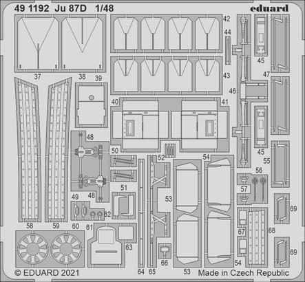 ED491192 Eduard 1/48 Ju 87D Photo etched set