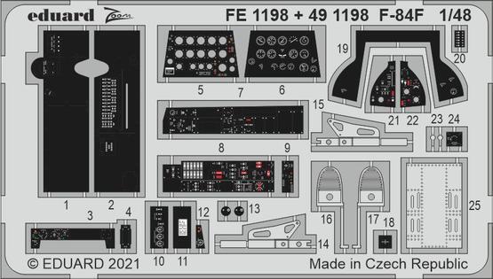 ED491198 Eduard 1/48 F-84F Photo etched set Eduard