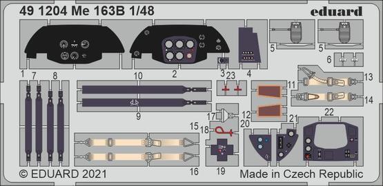 ED491204 Eduard 1/48 Me 163B Photo etched set