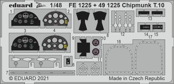 ED491225 Eduard 1/48 Chipmunk T.10 Photo etched parts