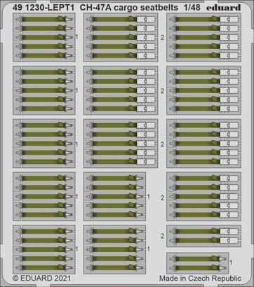 ED491230 Eduard 1/48 CH-47A cargo seatbelts Photo etched parts Eduard